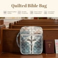 thumbnail image 7 of Xixirimido Cross & Jesus Print Bible Cover Case for Women, Quilted Bible Cover Bag with Handle, Bible Carrying Case Study Supplies Accessories for Men, 7 of 7