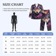 thumbnail image 4 of Honeii Colorful Wolf Head A Pattern Mens Pajamas Set,2pcs Men's Lounge Long Sleeve Sleep Shirt and Pajama Bottoms Sleepwear Set,Mens Pjs Sets-Small, 4 of 7