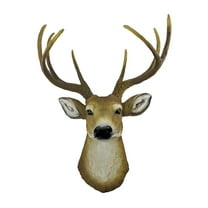 Zeckos Lifelike Faux 8 Point Buck Deer Head Bust Wall Mount Hanging 23 inch