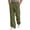 Army Green, variant on Rexolia Mens High Waist Brushed Fleece Sweatpants Open Bottom Loose Straight Drawstring Casual Army Green L