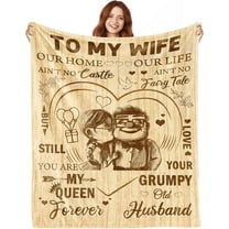 Christmas Birthday Gifts for Wife - Romantic Anniversary Blanket Gifts for Her Women Wife - Wife Gifts from Husband - to My Wife Blanket Presents for Valentines Mothers Day