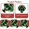 thumbnail image 4 of 8pcs Ceramic Pumpkin Cabinet Knobs, Dark Green Vintage Drawer Knobs for Vanity, Closet, Cupboard, 4 of 7