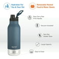 thumbnail image 3 of Asobu Dog Barky Bottle a Stainless Steel Insulated Water Bottle for a Human with Removable Dog Water Bowl and Food Storage Bowl 34 Ounce (Blue), 3 of 9