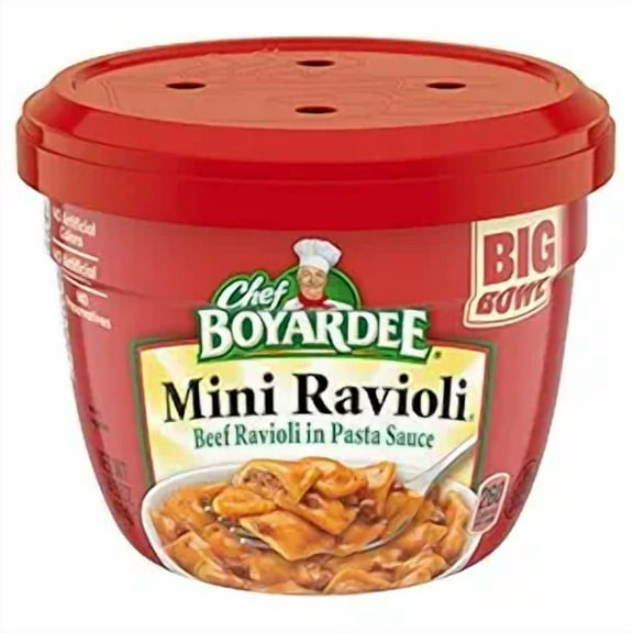 Pack of 1 Chef Boyardee Mini Ravioli, Beef Ravioli in Pasta Sauce, 14.5 oz