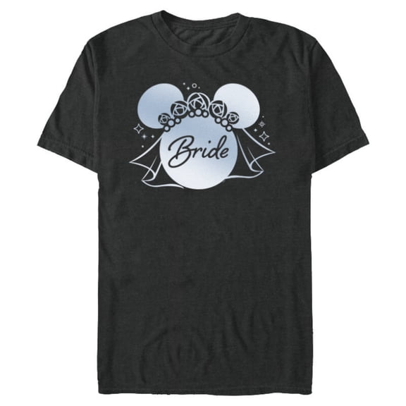 Disney Wedding Matching Minnie Mouse Bridal Veil Wife Bride - Short Sleeve Blended T-Shirt for Adults - Customized-Dark Heather