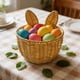 thumbnail image 1 of Cesta de almacenamiento decorativa de Pascua con forma de orejas de conejo, tejida con cuerda de papel, para organizar el hogar y almacenar, contenedor de almacenamiento de escritorio, bonita cesta de, 1 of 6