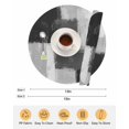 thumbnail image 6 of 15 Inch Round Placemats Set of 4, Black Abstract Non Slip Heat Insulation PP Table Mats, Grey Geometric Oil Painting Vintage Ombre Washable Place Mats for Kitchen Dining Party Table Decor, 6 of 7