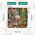thumbnail image 2 of 5D DIY diamond art painting kit, Christmas hat love special shape diamond canvas, namely can decompression relaxation and can be used for home wall decoration, 2 of 7