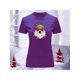 thumbnail image 1 of Playera Blusa Con Estampado De Santa Arbolito De Navidad Ropa Para Mujer Color Morado Talla Mediana Marca Emil SaEs, 1 of 4