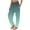Mint Green, variant on Zuesphe Womens Pants Dressy Casual Sets Women Capri Pants for Summer Cotton Womens Palazzo Pants Cargo Pants Women Petite