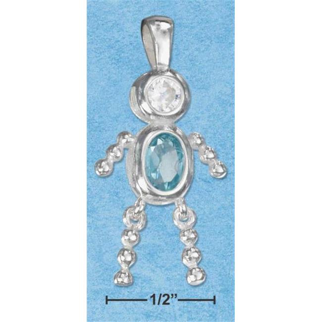 Plum Island Silver Sterling Silver March Cubic Zirconia BirthStone