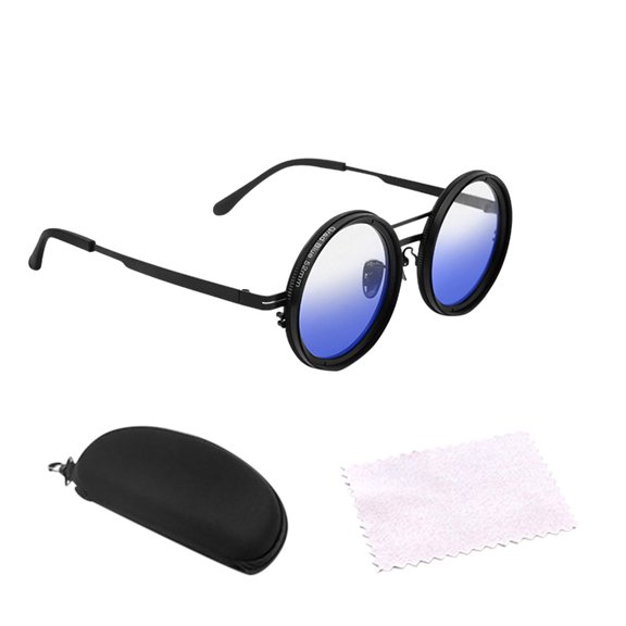 2025 Gradient Color Adjustable Tint Polarized Round Sunglasses With ND9 Stepless Adjustable Sunglasses For Men 1 To9 Gears Beach Sunglasses Eyewear Adjustable Lens ShatterProof Yfz450r Exhaust Proof