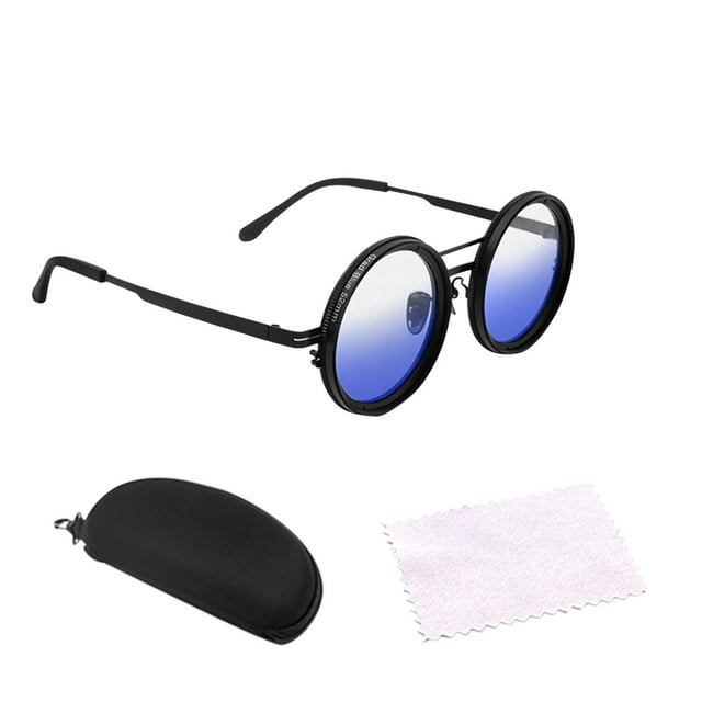 Hearth & Gear Lunettes de Soleil Rondes Polarisées à Teinte Réglable Couleur Dégradée 2025 avec Lentilles Réglables en Continu ND9 pour Hommes 1 à 9 Vitesses Lunettes de Plage Incassables