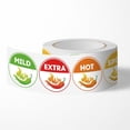 thumbnail image 5 of Jiibva 500pcs/2Rolls 4 Level Spicy Indicator Stickers Red Chili Pepper Labels Grocery Store Food Warning Spicy Labels Spiciness Indicator Stickers, 5 of 7