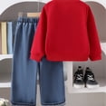 thumbnail image 6 of Gunia Toddler Girls Spring Outfits Long Sleeve Hoodie Jogger Cozy Casual Two Piece Toddlers Kids Winter Fall Clothes Set 2-7 Years, 6 of 8