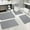 Gray #5, variant on 5-Piece Foam Bath Mat Set | Ultra Soft & Absorbent Velvet Fleece | Non-Slip Rubber Backing | Machine Washable | Includes Toilet Mat & Bath Rugs (Dark Color)