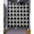 thumbnail image 3 of Halloween Skull Shower Curtain Set ，Waterproof Fabric Shower Curtains in Black White Plaid Skull Shower Curtains for Bathroom,Bathroom Decor 72"x72", 3 of 6