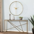 thumbnail image 2 of SEI Furniture Duzen 33" Round Large Metal Wall Clock in Gold, 2 of 8