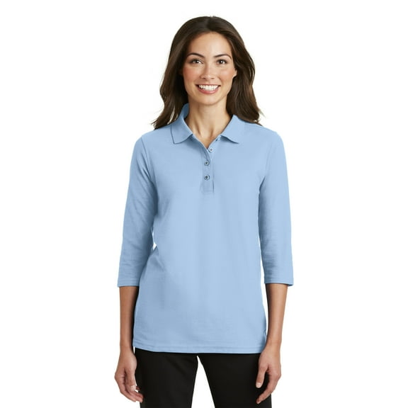 Port Authority Women's Classic Silk Touch 3/4 Sleeve Polo Shirt
