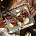 thumbnail image 3 of Bandeja para hornear de acero inoxidable, bandeja para hornear galletas, plato para barbacoa de acero inoxidable, bandeja para hornear postres, 3 of 7
