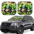 thumbnail image 1 of Balery St. Patrick's Day USA Flag Parasol para parabrisas de coche de 2 piezas | Parasol plegable para parabrisas delantero de coche para la mayoría de sedanes-Large, 1 of 6