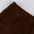 thumbnail image 7 of GXIPO Womens Mid Rise Cord Barrel Jeans Casual Baggy Wide Leg Corduroy Cropped Ankle Pants with Pockets Brown L, 7 of 7