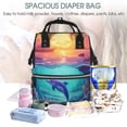 thumbnail image 5 of Pofeuu Hawaiian Island Dolphin Print Diaper Bag Backpack, Multifunction Travel Pack Maternity Baby Changing Bags, Large Capacity, Waterproof, 5 of 6