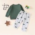thumbnail image 3 of HCNTES Baby Boy Winter Clothes 3 6 12 18 24 Months 2T 3T Farm Tractor Graphic Sweatshirt + Printed Jogger Pants Boys Clothing Sets, 3 of 6