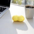 thumbnail image 4 of Slow Rebound Peanut Shaped Hand Compression Accessory in Yellow, Comfort Relax Gadget with Positive Symbolism for Indoor Desktop Arrangement, 4 of 6