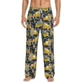 thumbnail image 1 of Kdxio Excavator At Work Pattern Men's Pajama Pants, Elastic Waist with Drawstring and Pockets, Comfortable Loungewear-Medium, 1 of 6