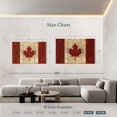 thumbnail image 4 of Elephant Stock Vintage Canadian Flag Wall Art - Horizontal Multi Panel Canvas - Living Room Wall Decor - Flags Multi Panel - Red And Beige Decor By Avery Tillmon - 65" x 42", 4 of 8