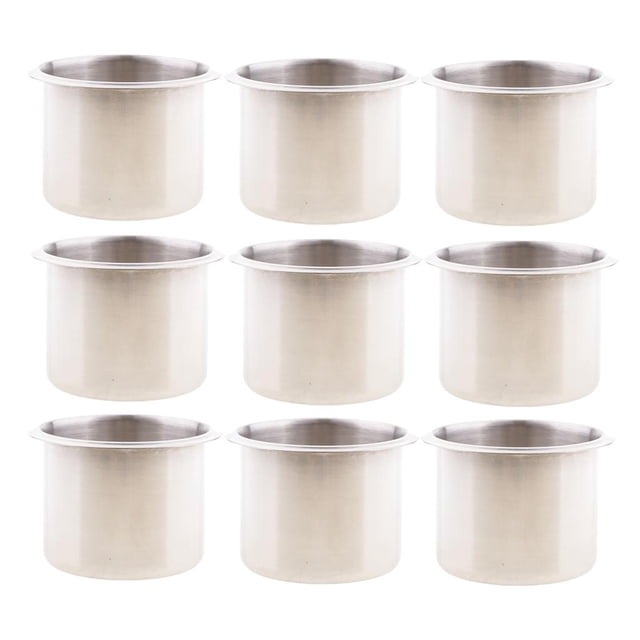 9 Piezas Portavasos de acero Inoxidable Yotijar Portavasos empotrado RV Plata