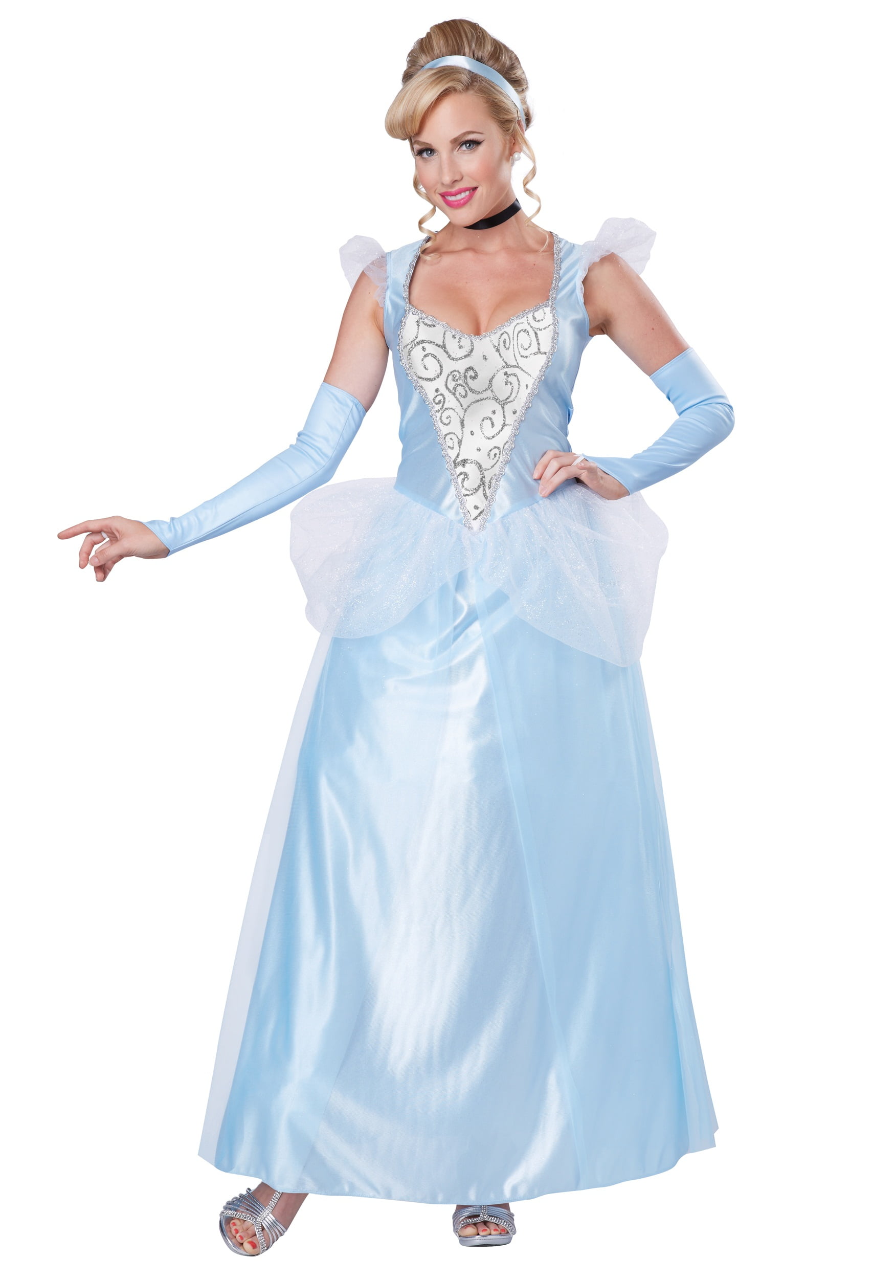 Blue sequin princess fancy dress costume