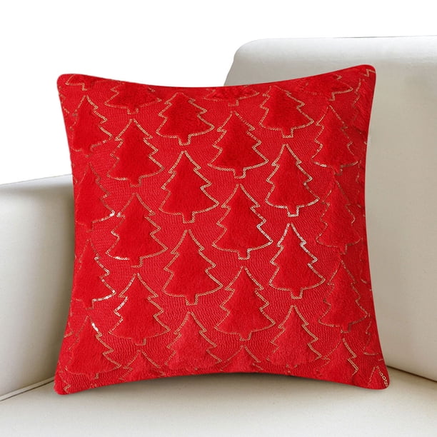 Funda Almohada Felpa Suave Fundas Navidad para Cama Sofá Sala Estar