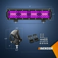 thumbnail image 2 of Nilight 12 Inch LED Light Bar Purple Triple Row 240W Flood Spot Combo Off Road Driving Decoration Neon Hunting Lighting for UTV Pick-up Van Boat Tractor, 2 of 8