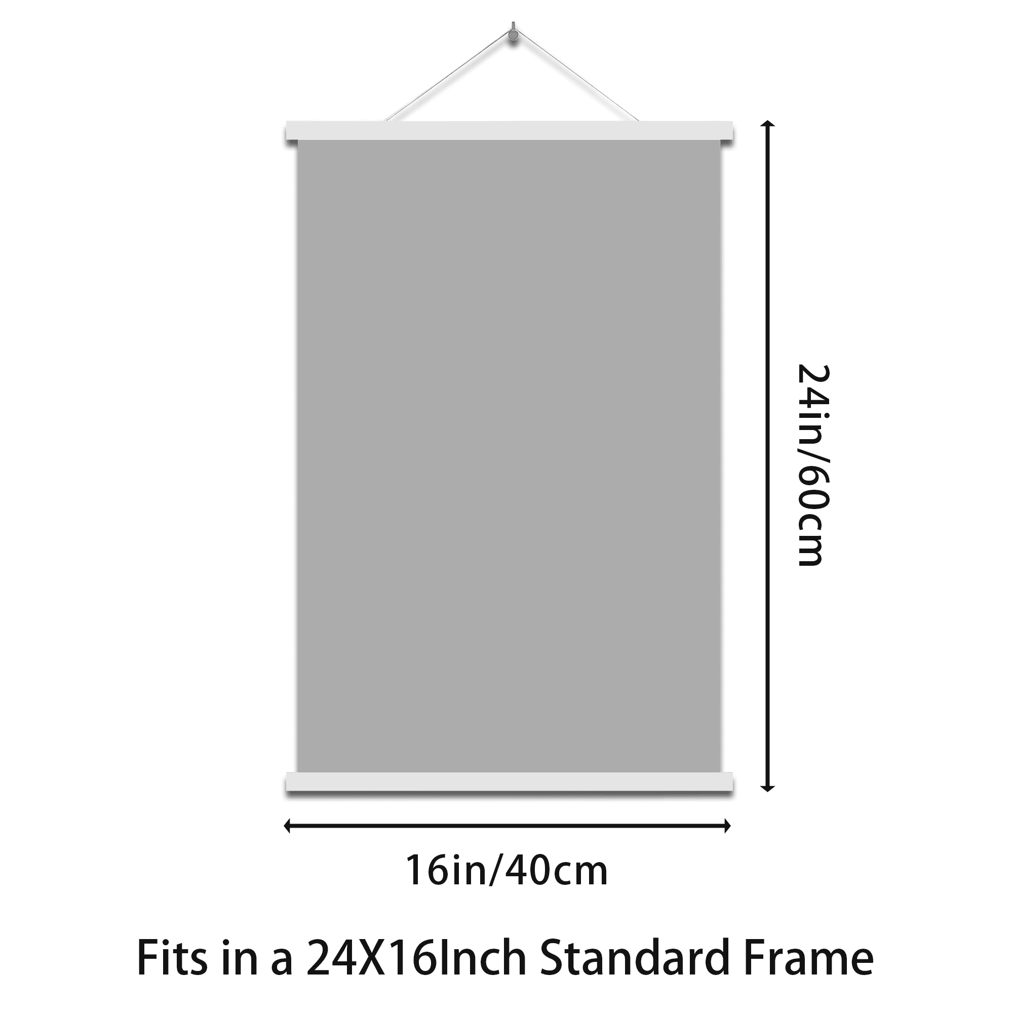 MAYEERTY Modern Abstract Wall Art Painting, Living Room Decor, White Hanging Rod Frame, 23.6"x15.8"
