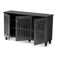 thumbnail image 2 of Baxton Studio Fernanda 3-Door Wood Entryway Shoe Cabinet in Dark Gray, 2 of 10