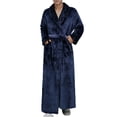 thumbnail image 3 of FYDUU Mens Womens Robe Long Plush Bathrobe Couple's Long Robes Thick Warm Soft Fleece Bathrobes Nightgown Sleepwear Winter Housecoat Homewear, 3 of 9