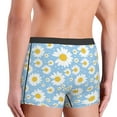 thumbnail image 3 of Goofa Daisies Flowers Printed Men's Boxer Briefs Underwear, Moisture-Wicking Underwear, Trunk,Soft and Breathable Cotton Underwear-Small, 3 of 9