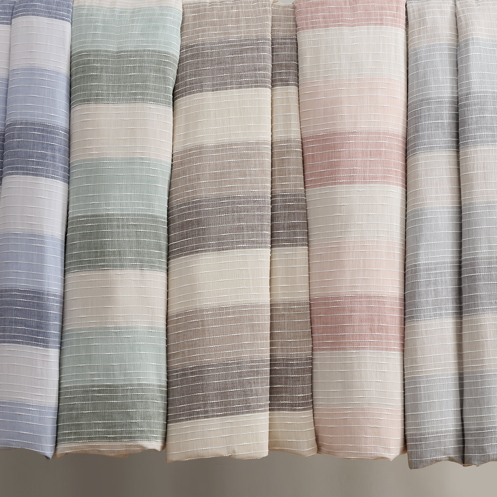 Levtex Home - Sand Stripes Natural Duvet Cover Set - King Duvet Cover (106 x 94in.) + Two King Pillow Cases (36 x 20in.) - Jaquard Stripe - Tan, Chambray, Blue, White - Cotton