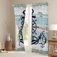 thumbnail image 3 of Homewish Teens Ocean Anchor Blackout Curtains Set of 2 (52x84 Each), Nautical Rudder Print Window Curtains, Grey Blue Rustic Cabin Curtains and Drapes, Curtains and Drapes Decor, 3 of 6