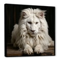 thumbnail image 2 of Designart "Ivory King of Elegance" Animals Framed Wall Art - Traditional White Lion Entryway Framed Wall Art Print, 2 of 6
