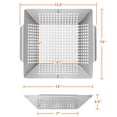 thumbnail image 5 of Pure Grill BBQ Vegetable Grilling Basket, Stainless Steel Wok Grill Basket, 5 of 7
