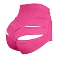 thumbnail image 5 of idosla Women's Cut Out Yoga Shorts Scrunch Booty Hot Pants High Waist Gym Workout Active Butt Lifting Sports Leggings (Hot Pink, XL), 5 of 7
