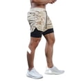 thumbnail image 5 of Genuiskids Genuiskids Mens 2 in 1 Running Shorts | Gym Workout Athletic Training Compression Underwear Liner Double Layer Sports Shorts with Pockets, 5 of 8