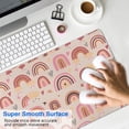 thumbnail image 4 of Long Mouse Pads for Desk,Pink Boho Bohemia Rainbows Hearts Stars Desk Mats on Top Of Desks, Desk Mouse Pad Extra Large with 3mm Non-Slip Base and Stitched Edge for Gaming,Work,Home 31.5"x11.8", 4 of 5