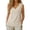 Beige, variant on Women V-Neck Sleeveless Solid Split Hem Pocket Casual Summer Tank Tops