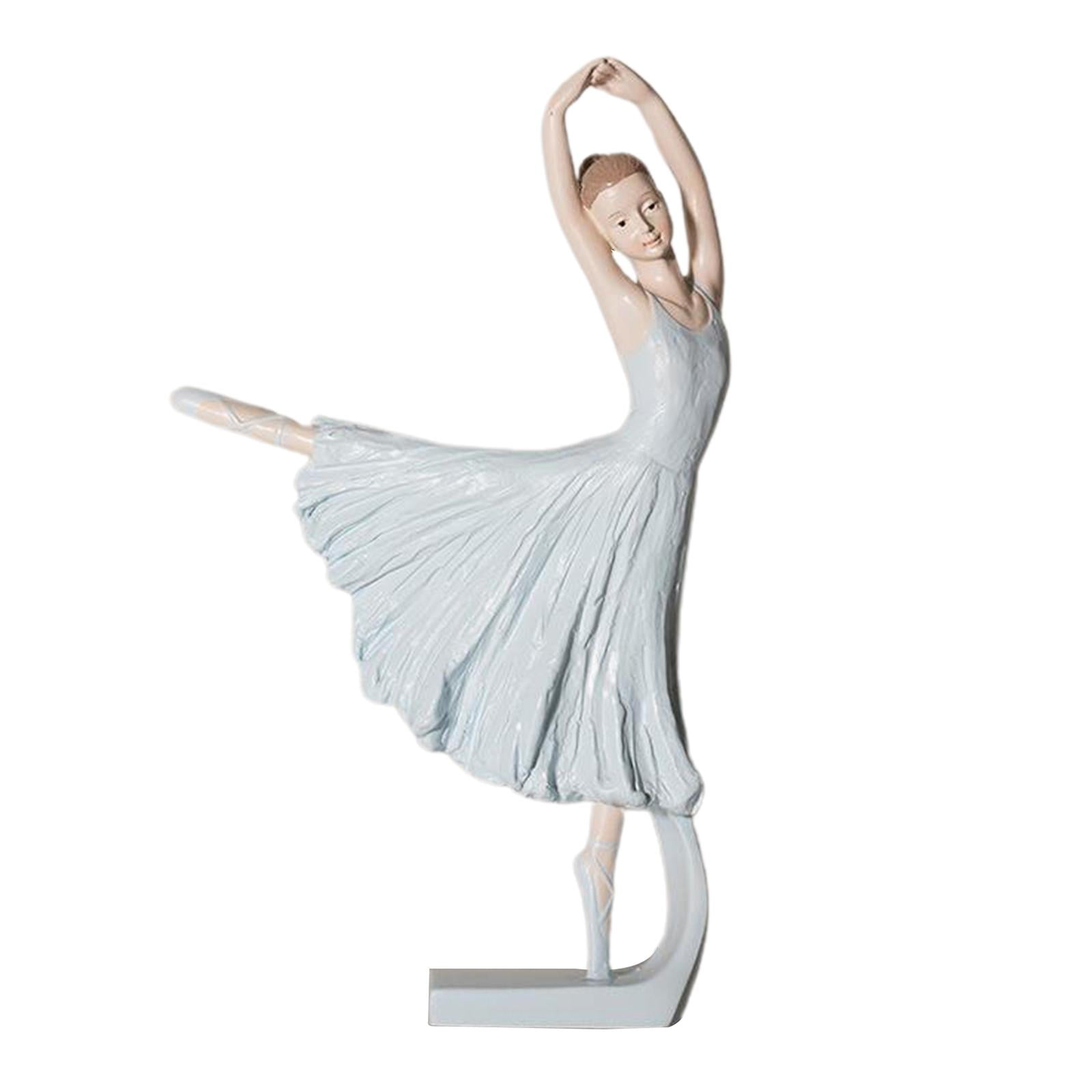Resin Ballerina Figurine Dancing Girl Figurines Miniature Office Desk Decoration D