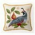 thumbnail image 2 of Peking Handicraft Winter Partridge Needlepoint Throw Pillow, 2 of 2