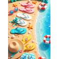 thumbnail image 4 of Tropical Theme Welcome Sign Colorful Flip Flops Beach Party Banner for Summer Holiday Outdoor Decoration Pool Party, 4 of 8